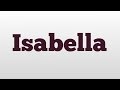 Isabella Meaning And Pronunciation