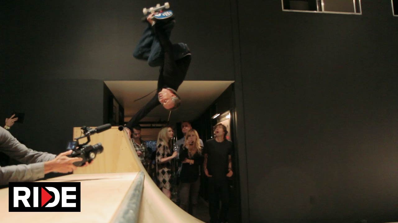 Tony Hawk, Shawn Hale & Corbin Harris - Miniramp inside a house