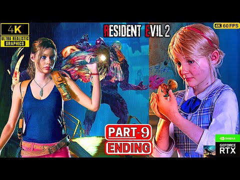 RESIDENT EVIL 2 REMAKE PC Gameplay Walkthrough Claire Story PART 9 ENDING [ 4K 60FPS ] No Commentary