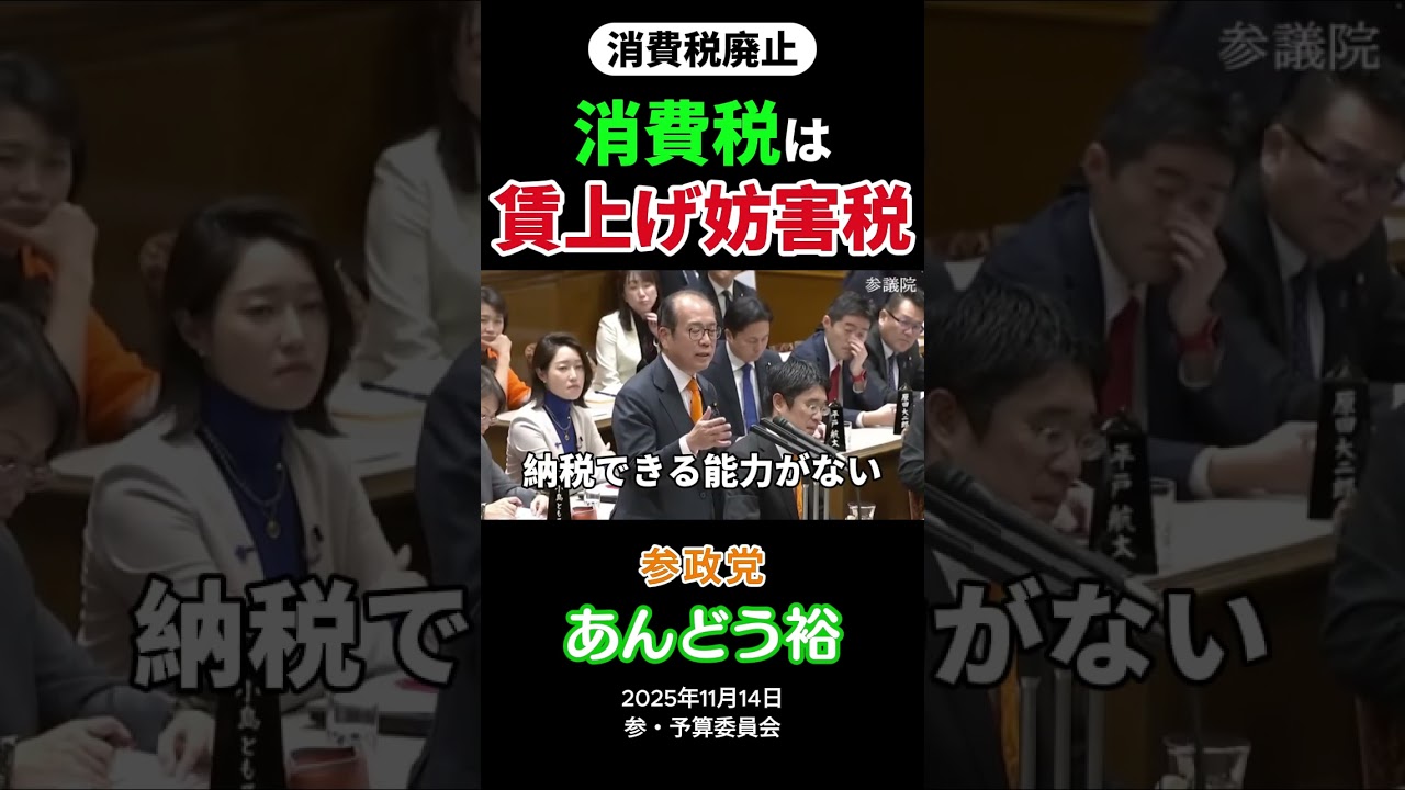 あんどう裕「消費税は賃上げ妨害税」