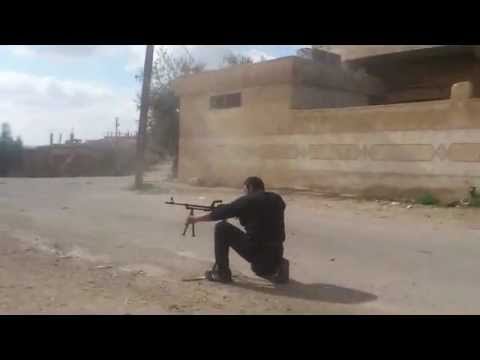 استهداف حاجز المنصورة في درعا البلد بالمدفعية من قبل كتيبة أبناء الأقصى