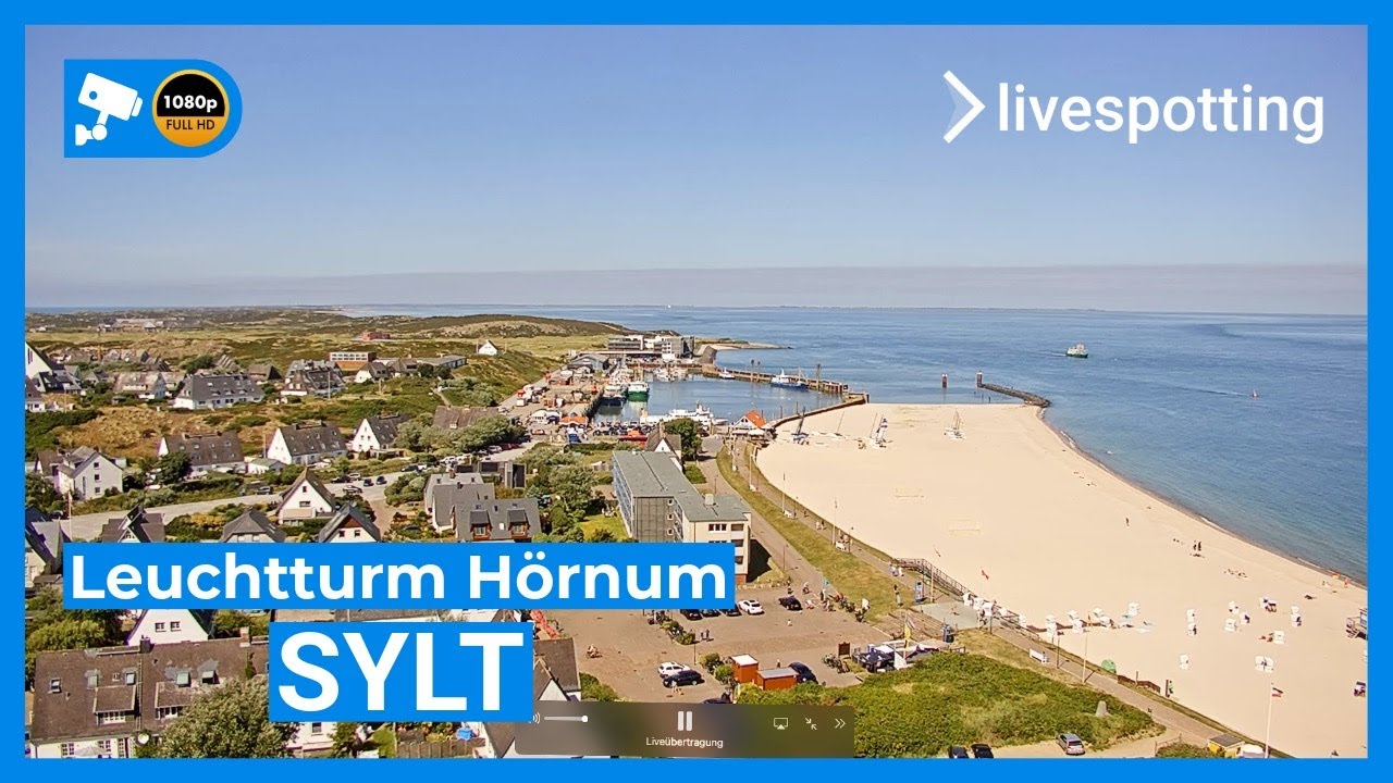 Live webcam view of Hörnum Lighthouse Coastal Panorama