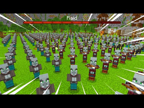 BIGGEST PILLAGER RAID in Minecraft HISTORY?! 1000 PILLAGERS | MOST EPIC MCPE BATTLE!