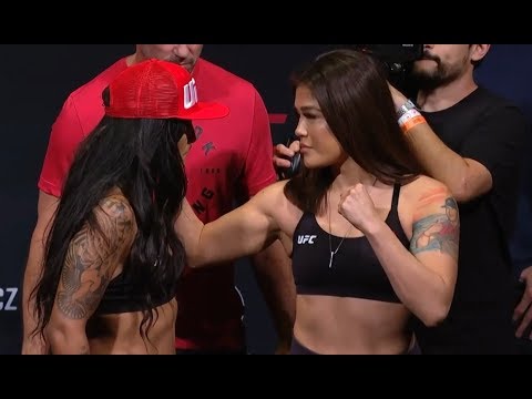 Vanessa Melo vs. Tracy Cortez - Weigh-in Face-Off - (UFC Fight Night: Błachowicz vs. Jacaré) /r/WMMA