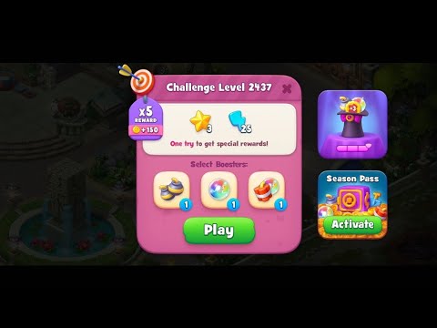 Gardenscapes CHALLENGE LEVEL 2437