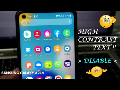 HOW TO TURN OFF HIGH CONTRAST TEXT IN SAMSUNG PHONES !!