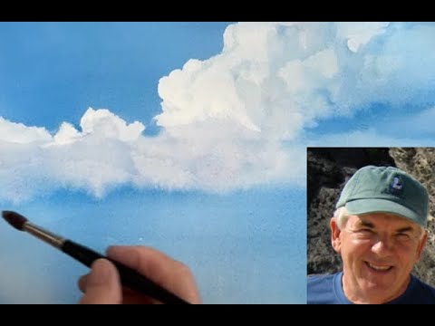 Beginners, Having fun with clouds, Easy Watercolor with Paul George (watch the 2nd part)