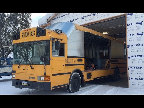 488 inn build pt.1 skoolie Roof Raise & Slide Out Framing