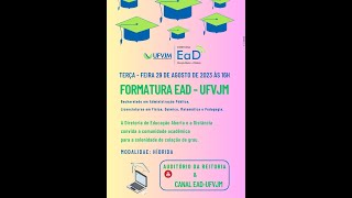 Colação de grau 2023/01 - DEAD/UFVJM