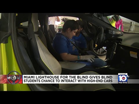 Drivers of luxury cars provide blind students in South Florida with once-in-a-lifetime experience