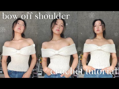 bow off shoulder crochet tutorial