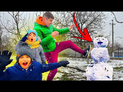 TATA a DISTRUS omul de ZĂPADĂ❌😨/ Prima ZĂPADĂ vlog❄