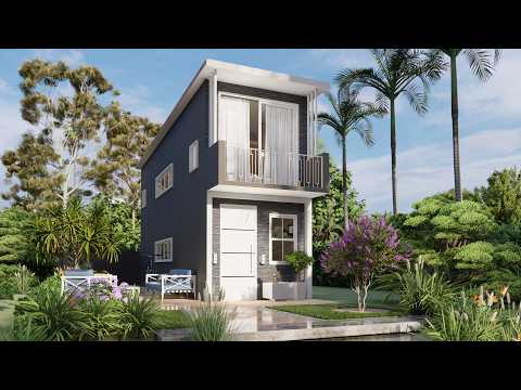 Plano de casa pequeña de 3x8 metros | Small House Design 3x8 Meters