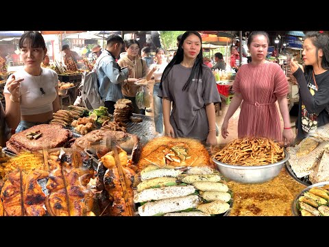 Unbelievable! Massive Mouthwatering Cambodian Street Food at Oudong Mountain Resort
