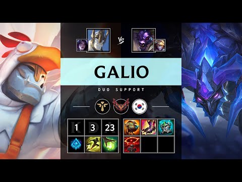 Galio Support vs Alistar - KR Grandmaster Patch 25.14