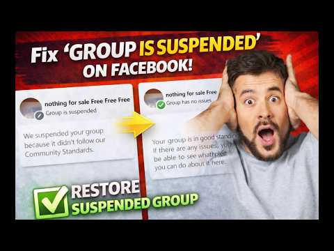 Fix “Group Is Suspended” on Facebook | How to Restore Suspended Group (2026)