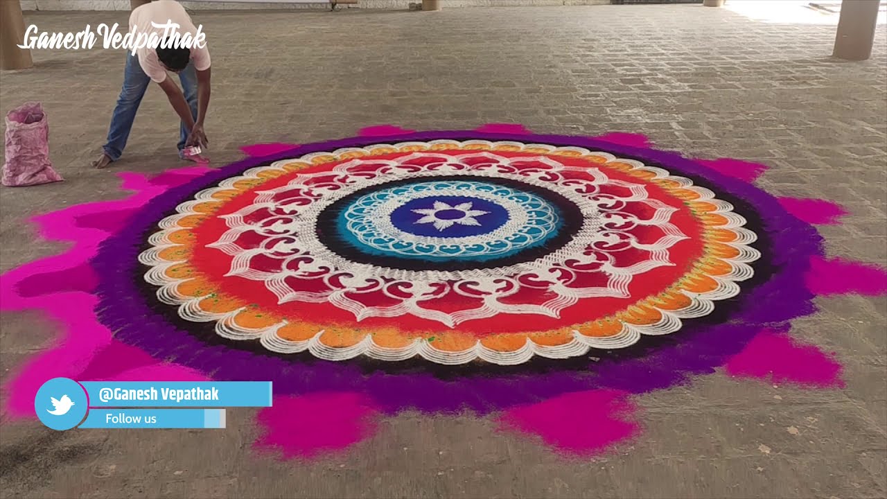 mandala rangoli design colorful and creative by ganesh vedpathak