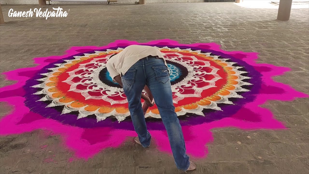 mandala rangoli design colorful and creative by ganesh vedpathak