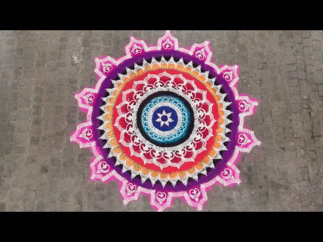 Mandala rangoli design colorful and creative by ganesh vedpathak