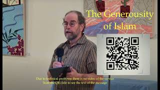 2024 12 15 Peter Marmorek “The generousity of Islam”
