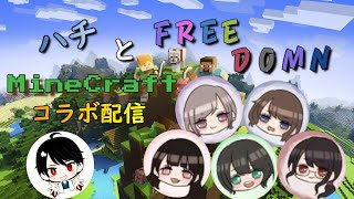 【Minecraft】ハチとFreeDomnのマイクラコラボ！配信