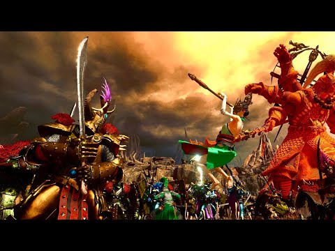 Daemons of Chaos vs Cathay and Kislev | Huge 17,000 Cinematic Total War Warhammer 3 Battle