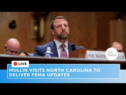 Live: DHS Secretary Markwayne Mullin visits North Carolina for updates on FEMA disaster recovery