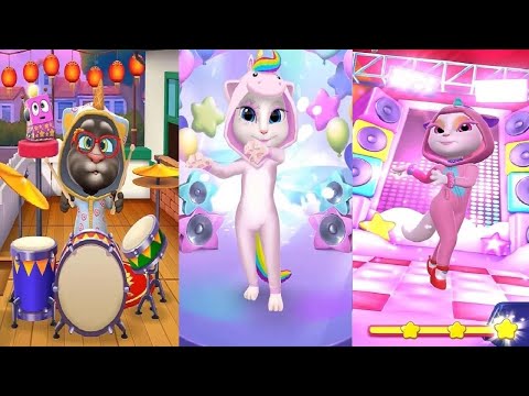 My Talking Tom 2 VS My Talking Angela 2 VS My Talking Angela  Android Gameplay