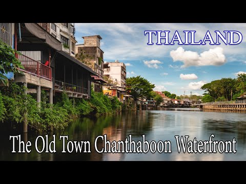 Comunidade à beira-mar de Chanthaboon Chanthaburi Tailândia.