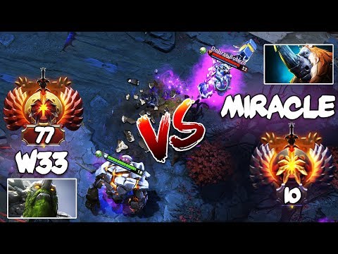 Rank 10 Liquid.Miracle Magnus vs Rank 77 Liquid.w33 Tiny - EPIC Hard Liquid Battle Dota 2 Ranked