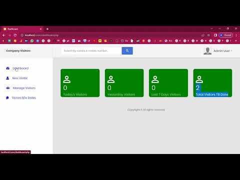 Company Visitor Entry System in PHP Application Projects