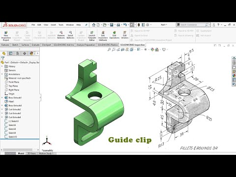 Solidworks Tutorial: Exercise #11 (Guide Clip)