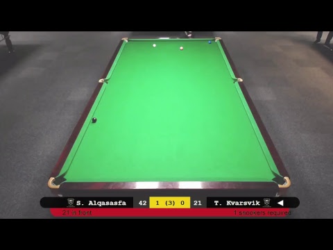 Shaher Alqasasfa - Tommy Kvarsvik, Stord Snookerserie Elite Hausten 2017