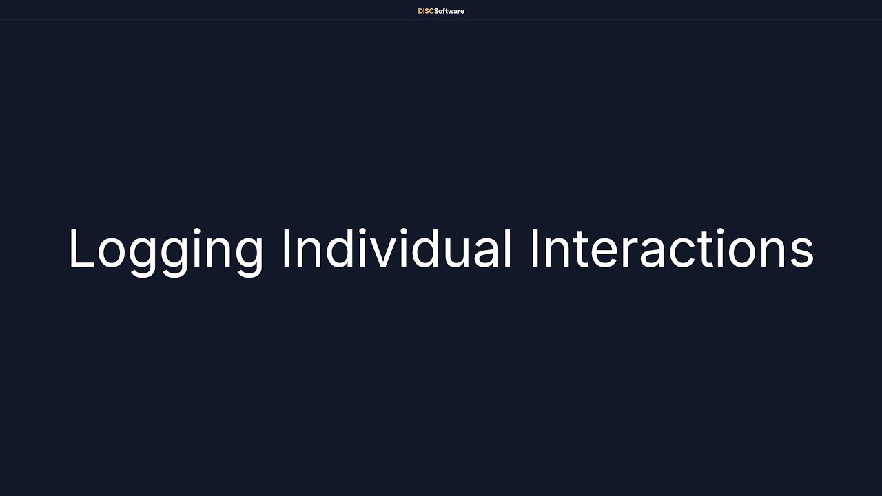 Logging individual interactions
