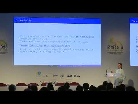 Sharp sphere packings – Maryna Viazovska – ICM2018
