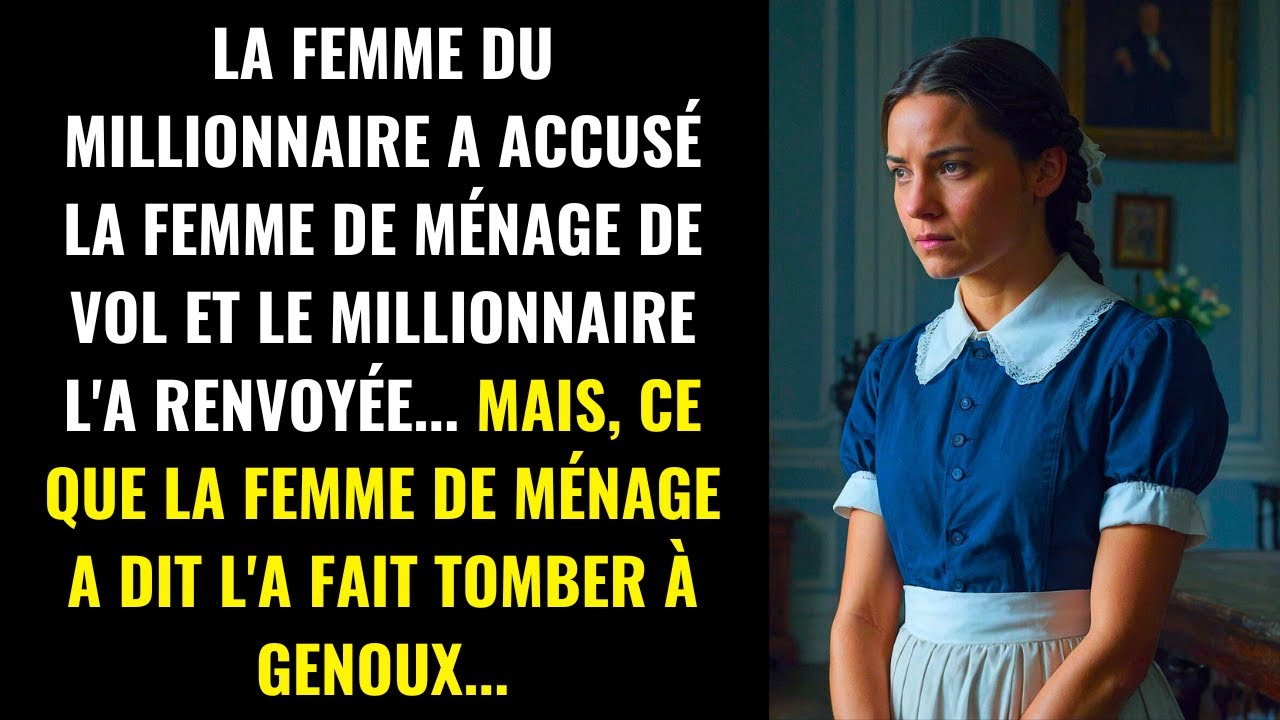 LE MILLIONNAIRE A RENVOYÉ LA FEMME DE MÉNAGE ACCUSÉE DE VOL... MAIS SES MOTS L'ONT FAIT CHUTER...