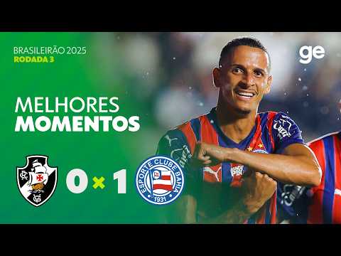 Bahia vence o Vasco em São Januário e mantém 100% de aproveitamento fora de casa no Brasileirão