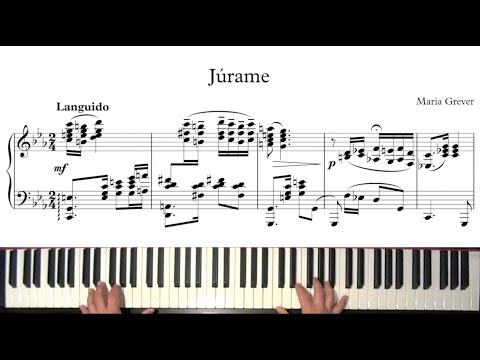 Júrame by Maria Grever (Acompañamiento de Piano / Piano accompaniment) Partitura / Sheet Music