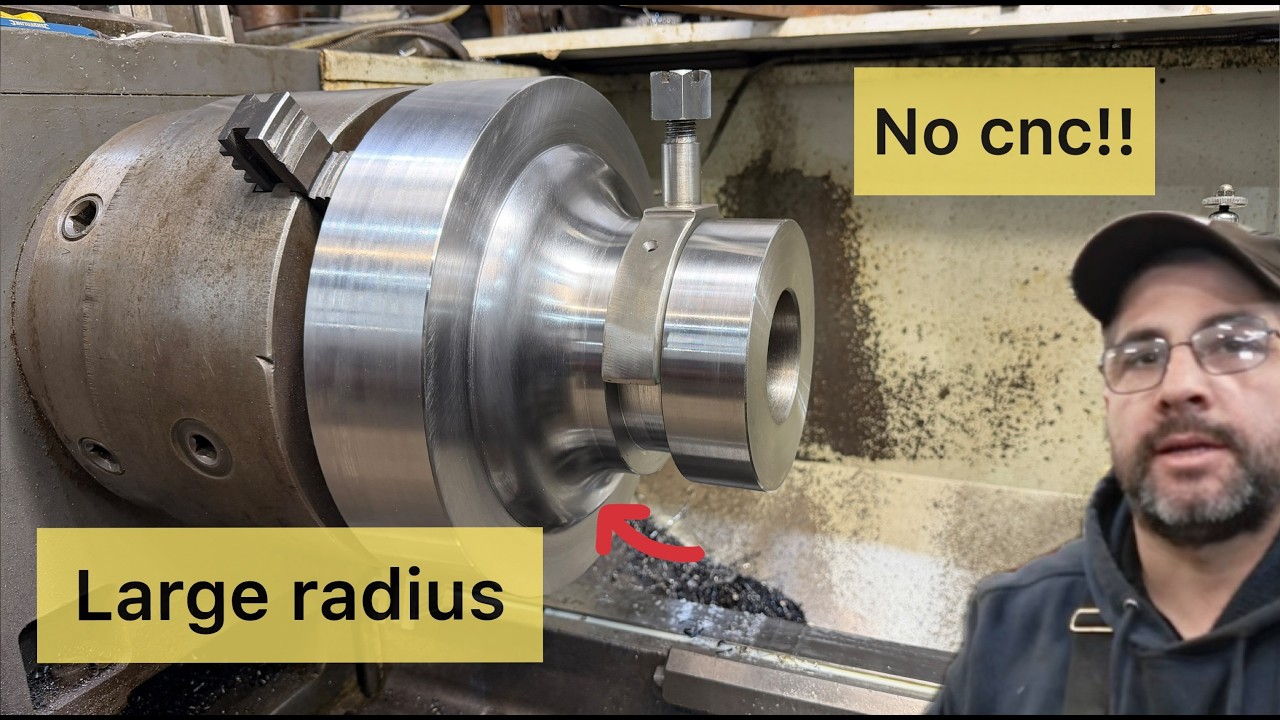 Machining a GIANT Radius on a Manual Lathe… What Could Go Wrong?