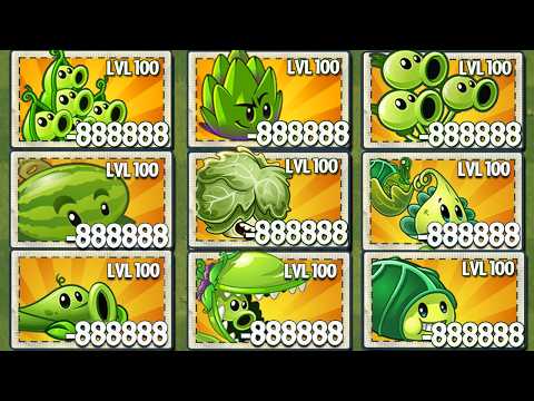 Pvz 2 Tournament 16 GREEN Plants 100% - Who Will Win? -  Plant vs Plant