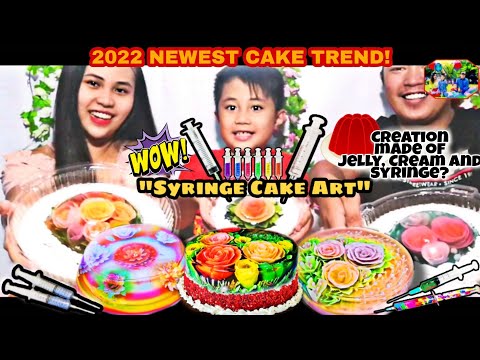 CAKE ART MADE BY SYRINGE? FLOWERS INSIDE THE CAKE? | 3D JELLY CAKE ART | 2022 CAKE TRENDS | DKY TV