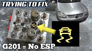 Trying to FIX VW ABS / TRACTION CONTROL Pressure Sensor FAULT G201 01435 - MOT FAILURE