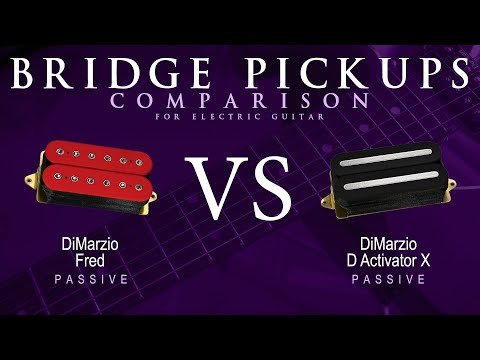 DiMarzio FRED vs D ACTIVATOR X - Passive Bridge Guitar Pickup Comparison Tone Demo