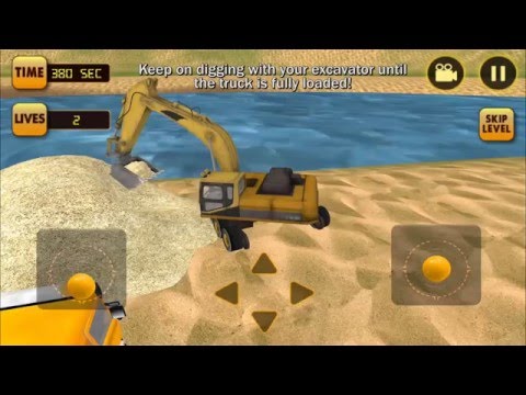 Excavator Simulator River Sand Video