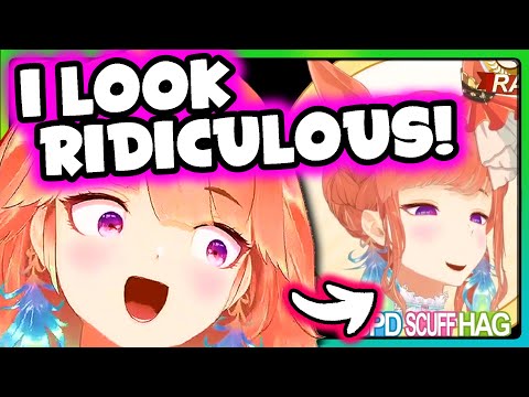 Kiara can't stop laughing after noticing her face in 2.0 model Kiara can't stop laughing after noticing her face in 2.0 model