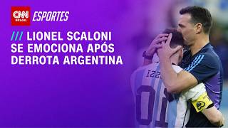 Vídeo: Técnico da Argentina se emociona em entrevista após derrota para Espanha | CNN NOVO DIA