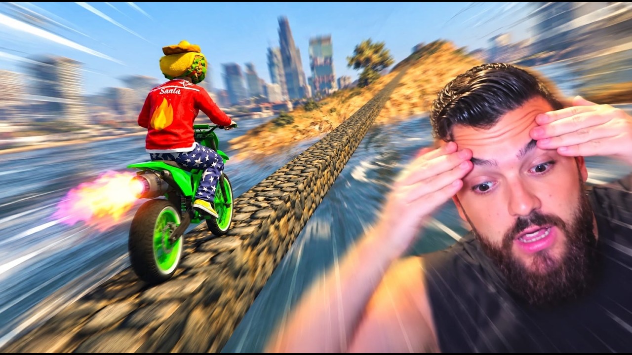 CARRERA DE VELOCIDAD INFINITA EN MOTO!! NO PUEDO PARAR! - GTA 5 ONLINE