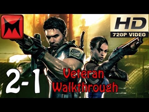 Resident Evil 5 Gold Edition Xbox360 Veteran Walkthrough Chapter 2-1 HD720p