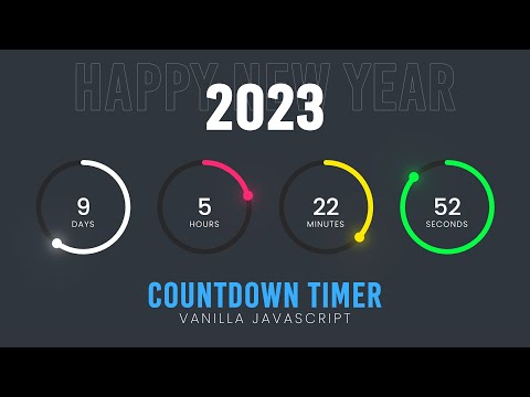 Count Down Timer Css And Javascript Animated Timer