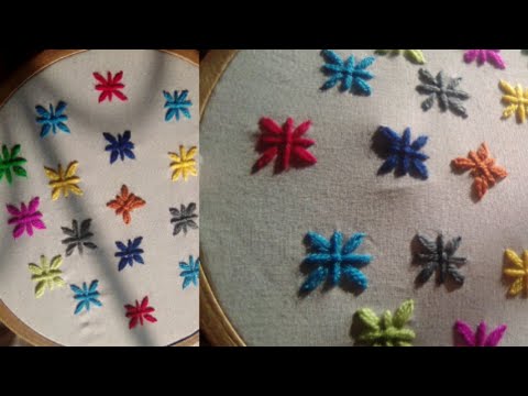 Easy and simple small flower hand embroidery tutorial
